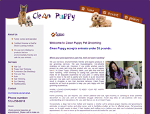 Tablet Screenshot of cleanpuppypetgrooming.com